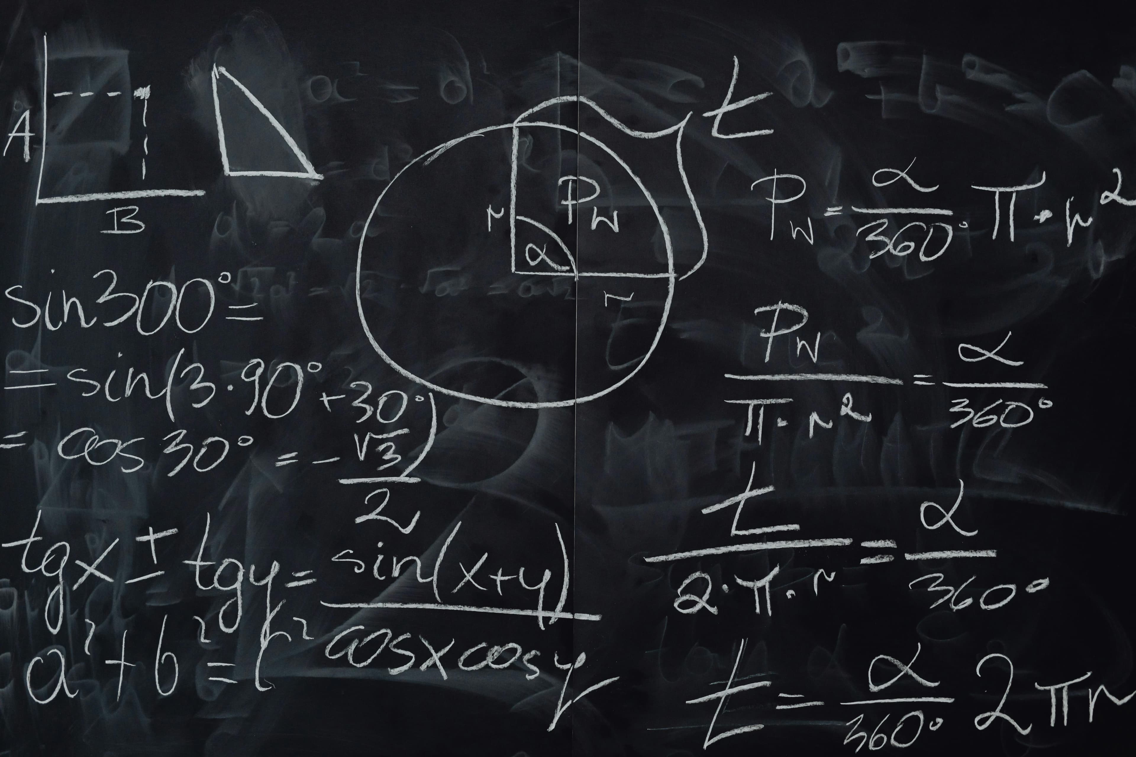 Mathematics textbook and equations